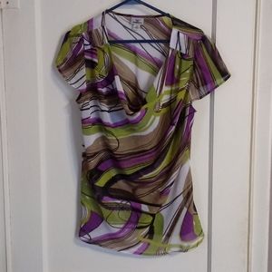 Worthington sheer print blouse